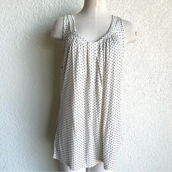 Ann Taylor Loft Blouse XL Ivory Black NWT - Picture 1 of 8